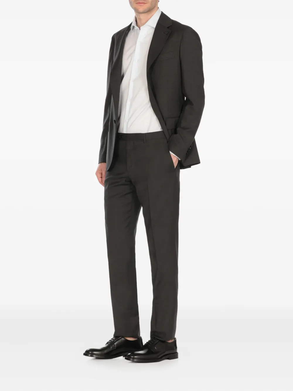 Lardini Single-breasted Wool Suit In Gray
