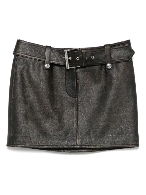 Alexander McQueen leather mini skirt