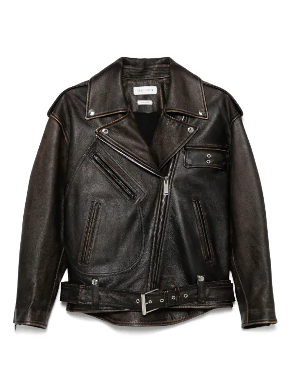 ALEXANDER MCQUEEN ブラウンジャケット Alexander McQueen レザージャケット | ブラウン | FARFETCH JP