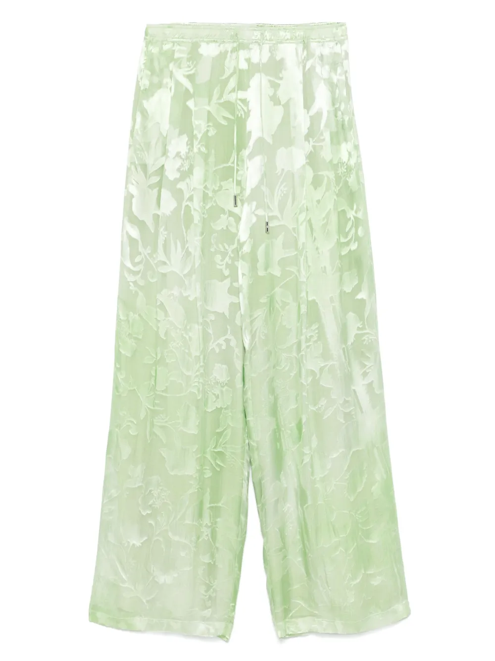 Ermanno Scervino floral-jacquard trousers | Green | Image 1