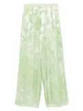 Ermanno Scervino floral-jacquard trousers - Green