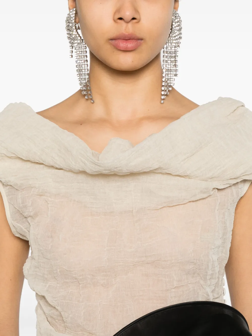 Magda Butrym Gekreukte blouse Beige