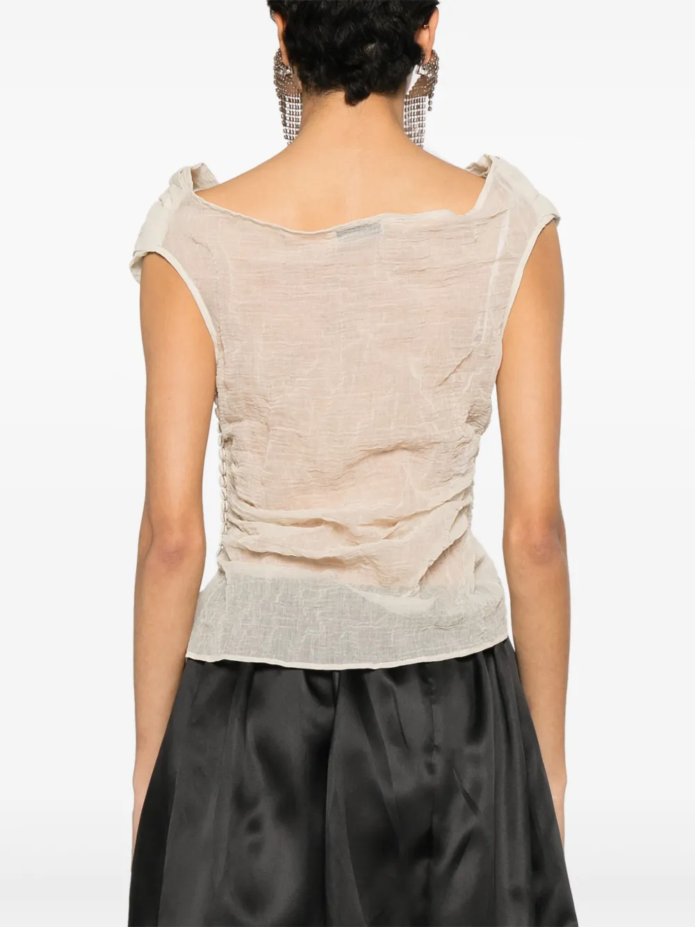 Magda Butrym Gekreukte blouse Beige