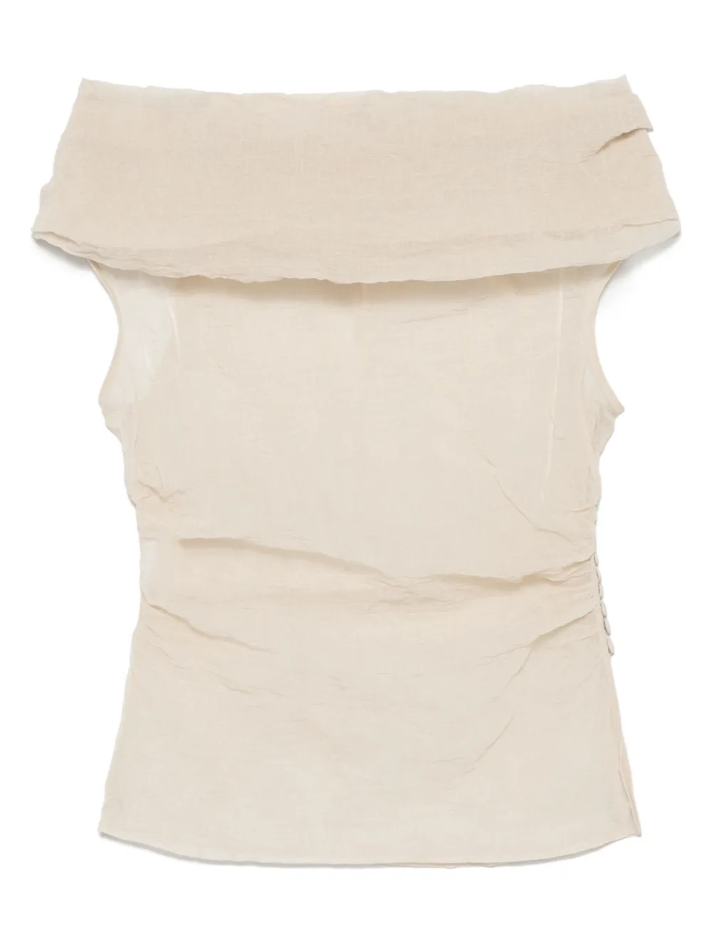 Magda Butrym Gekreukte blouse Beige