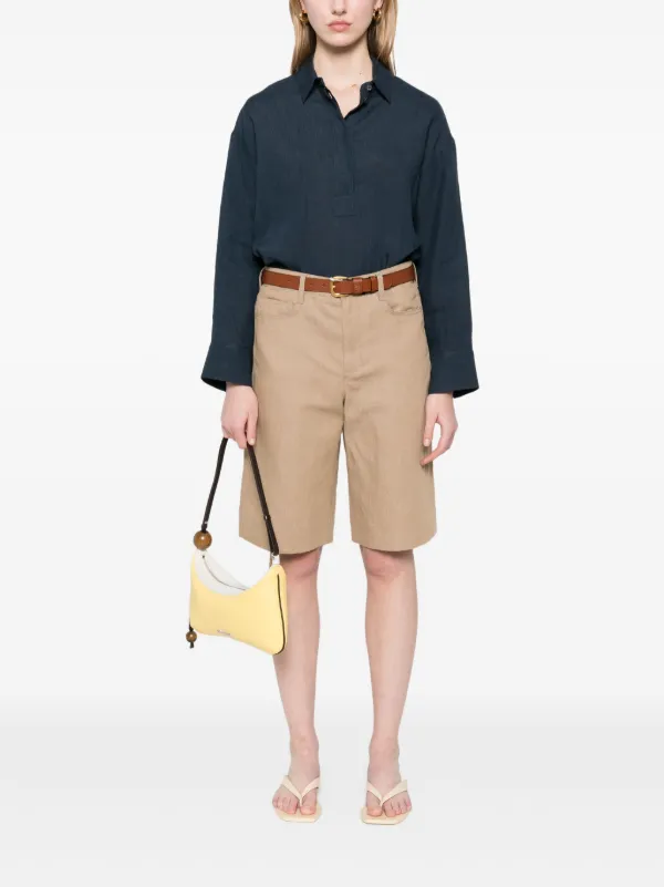 Max Mara TAIGA Mロゴプリント ショートパンツ Brown 関税送料込 Max Mara TAIGA Mロゴプリント ショートパンツ Brown 関税送料込