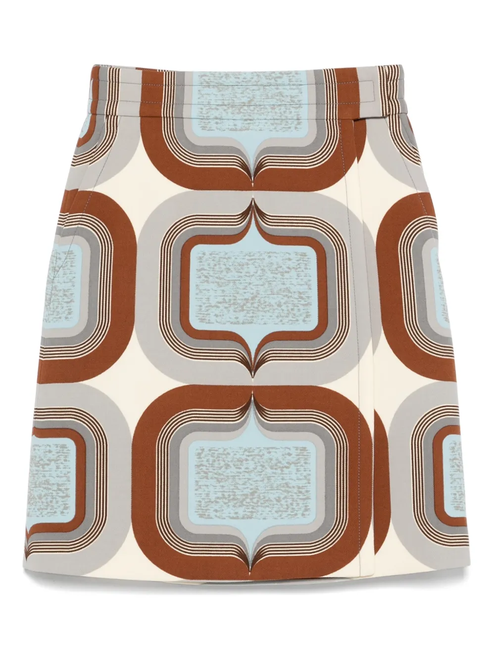 Miu Miu geometric-print mini skirt | Neutrals | Image 1