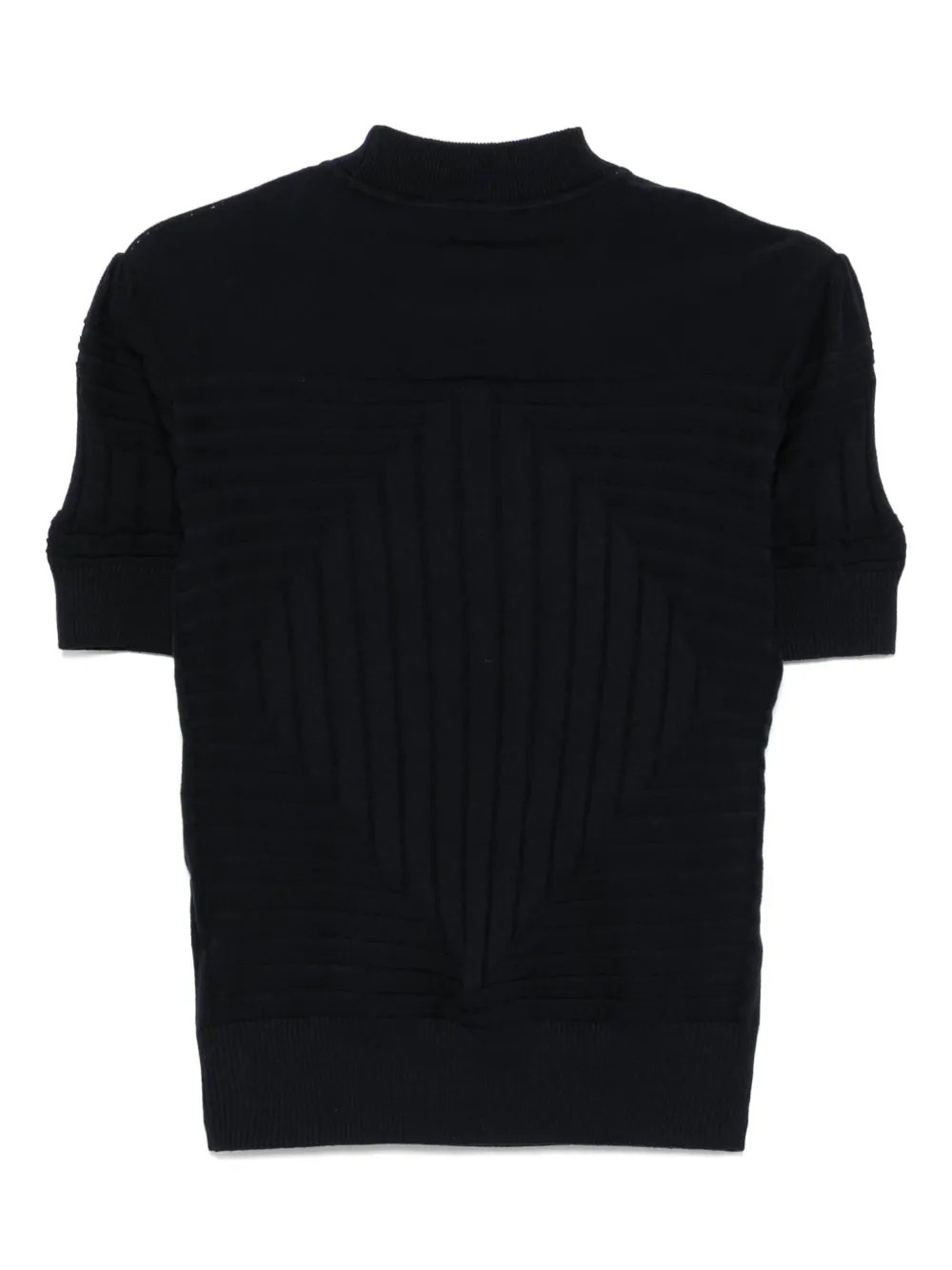 Emporio Armani Geribbeld T-shirt Blauw