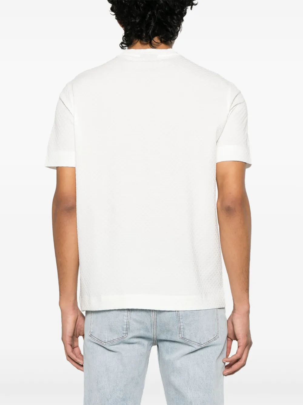 Emporio Armani Getextureerd T-shirt Wit