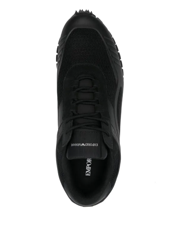 その他 amirino Emporio Armani Panelled Sneakers | Black | FARFETCH