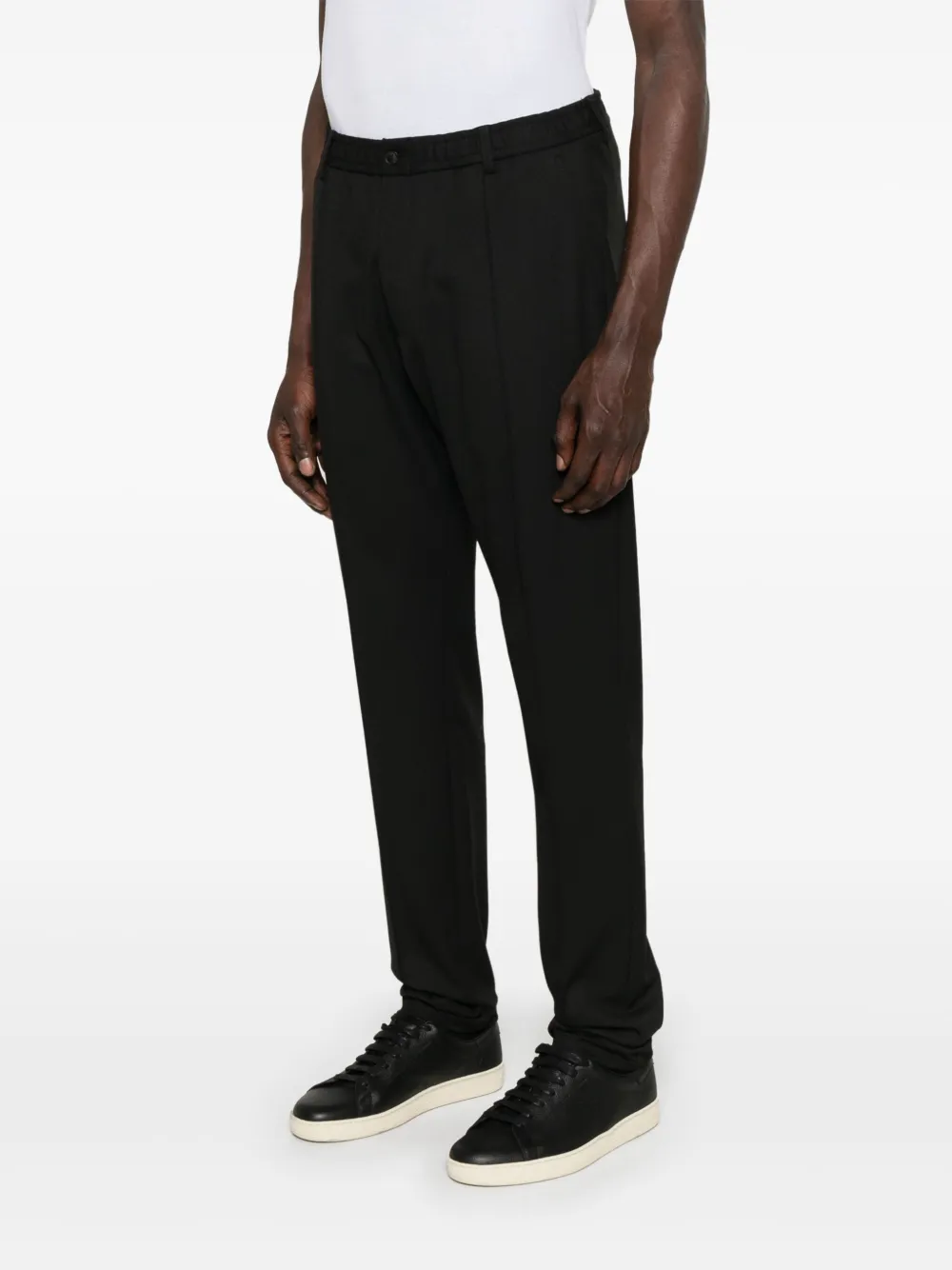 Emporio Armani Broek met toelopende pijpen Zwart