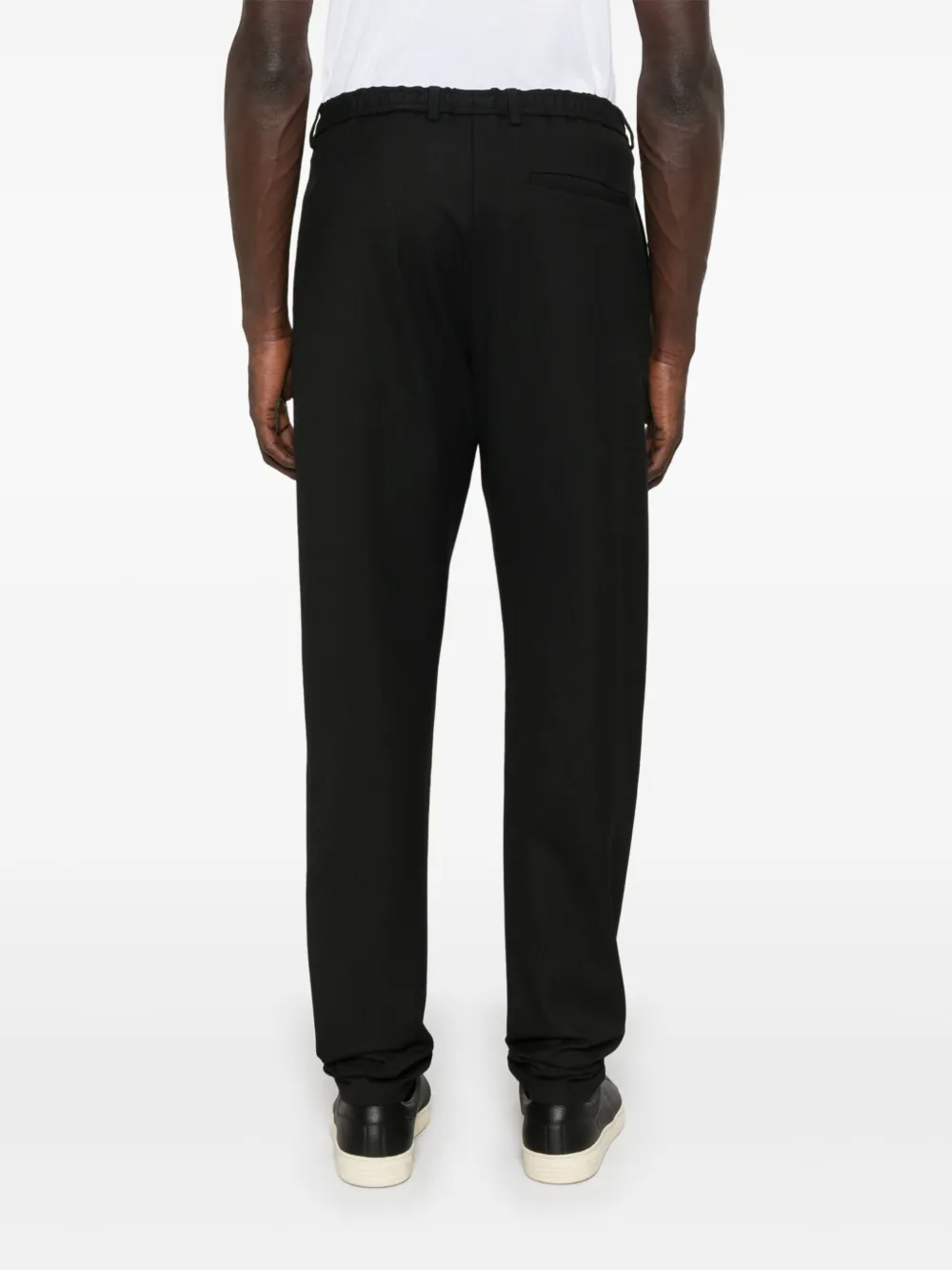 Emporio Armani Broek met toelopende pijpen Zwart
