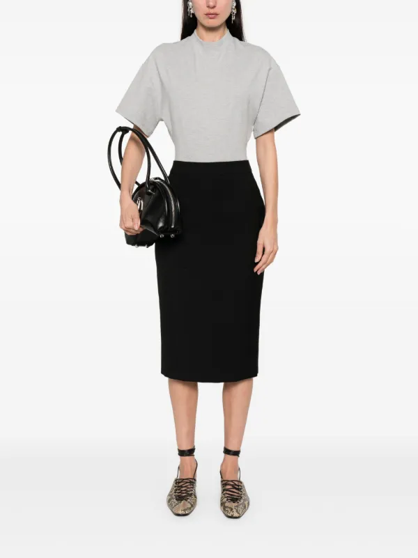 Alexander McQueen Wool Midi Skirt | Black | FARFETCH Alexander McQueen Wool Midi Skirt | Black | FARFETCH