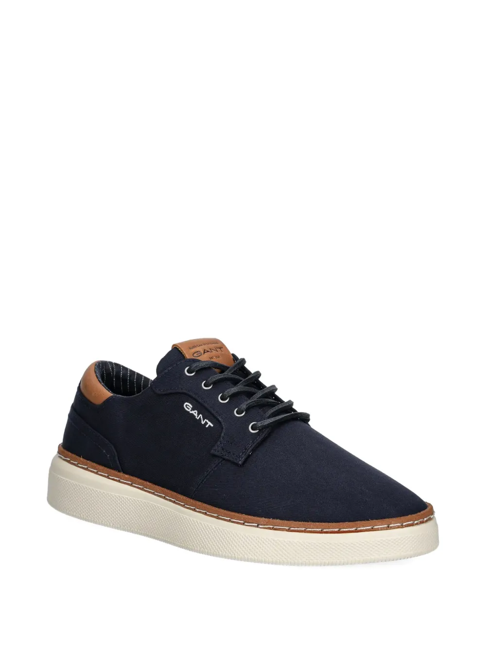 Gant Contrasting-heel Lace-up Sneakers In Blue