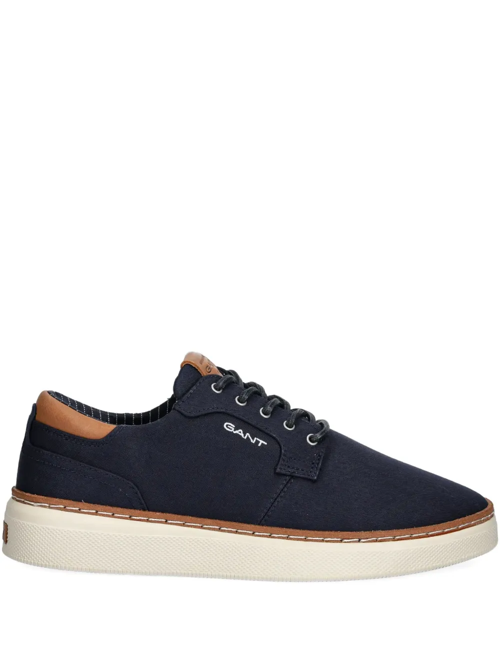Gant Contrasting-heel Lace-up Sneakers In Blue