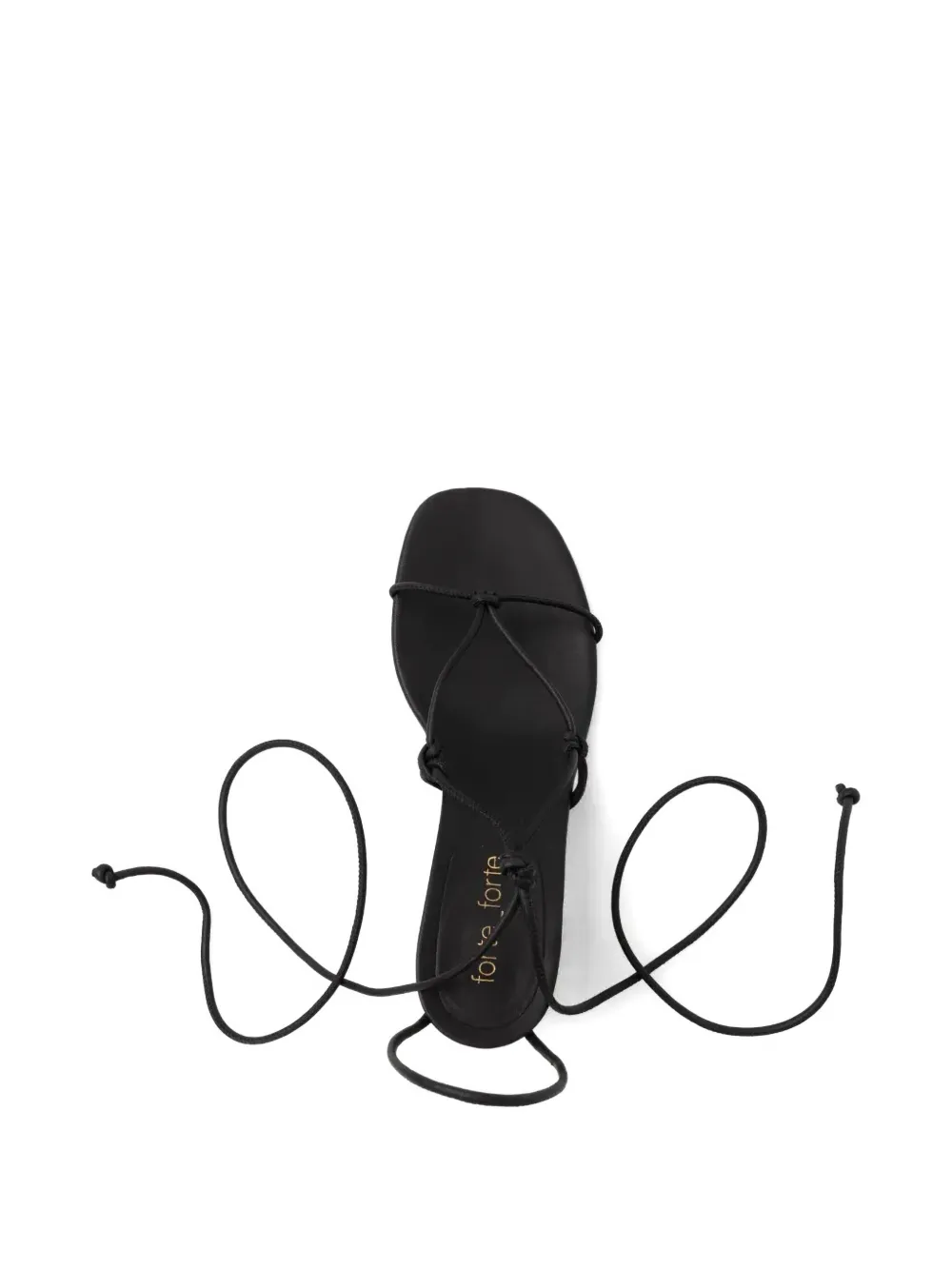 Shop Forte Forte Knotted Ankle-wrap Sandals In Black
