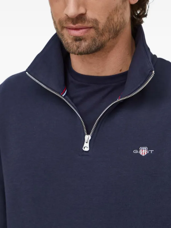 GANT ハーフジップシャツ L 赤 ネイビー Gant ハーフジップ セーター | ブルー | FARFETCH JP
