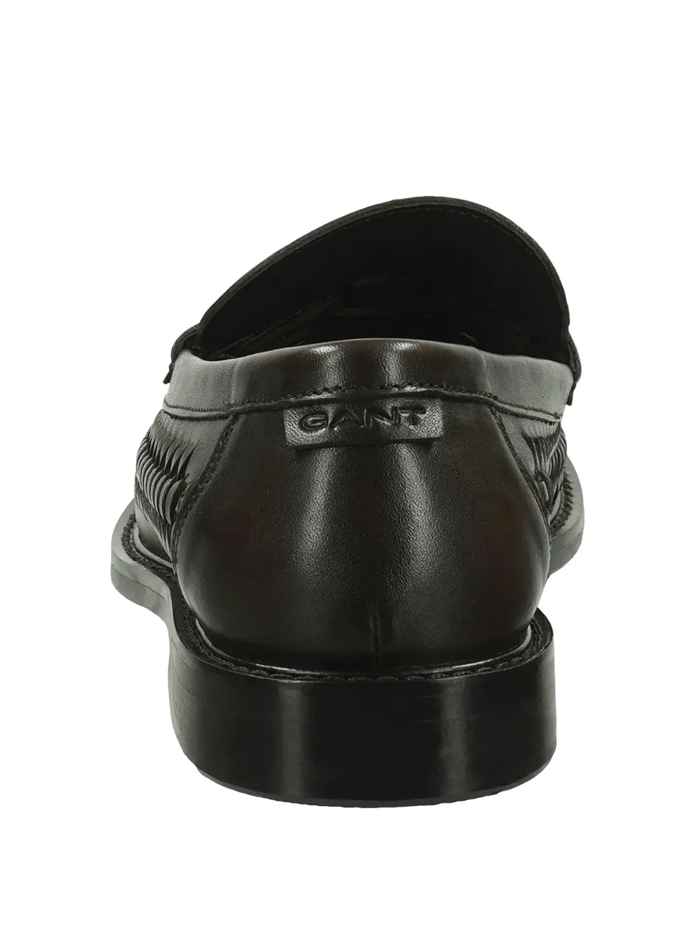 Gant Woven Leather Loafers In Brown
