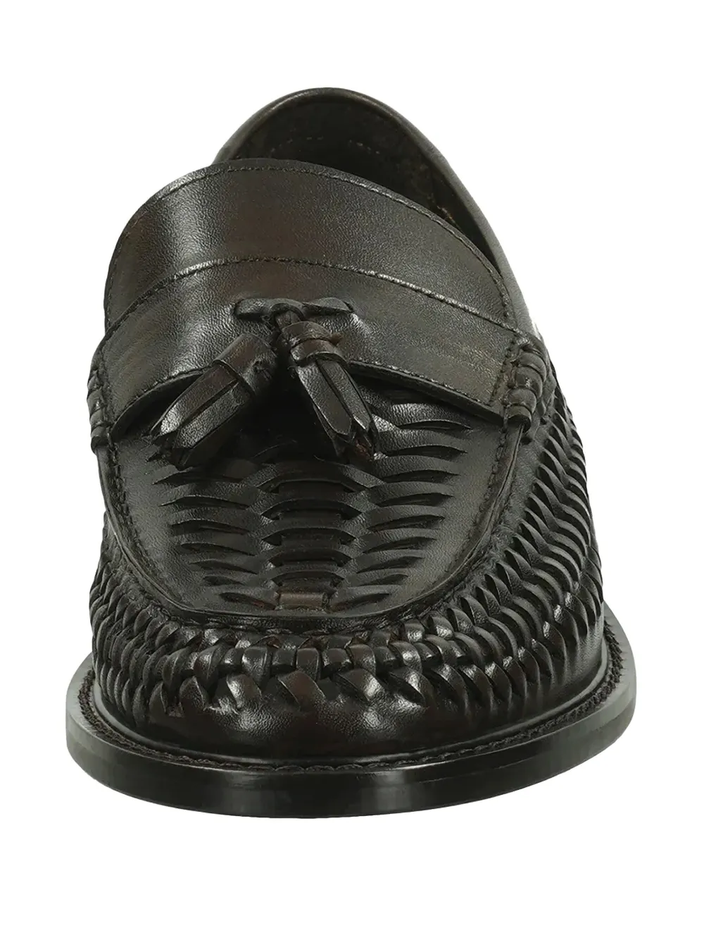 Gant Woven Leather Loafers In Brown