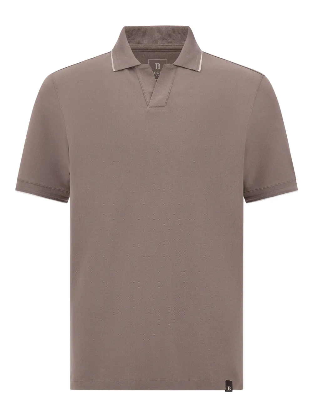 Boggi Milano コントラストトリム ポロシャツ - ブラウン Boggi Milano コントラストトリム ポロシャツ - ブラウン