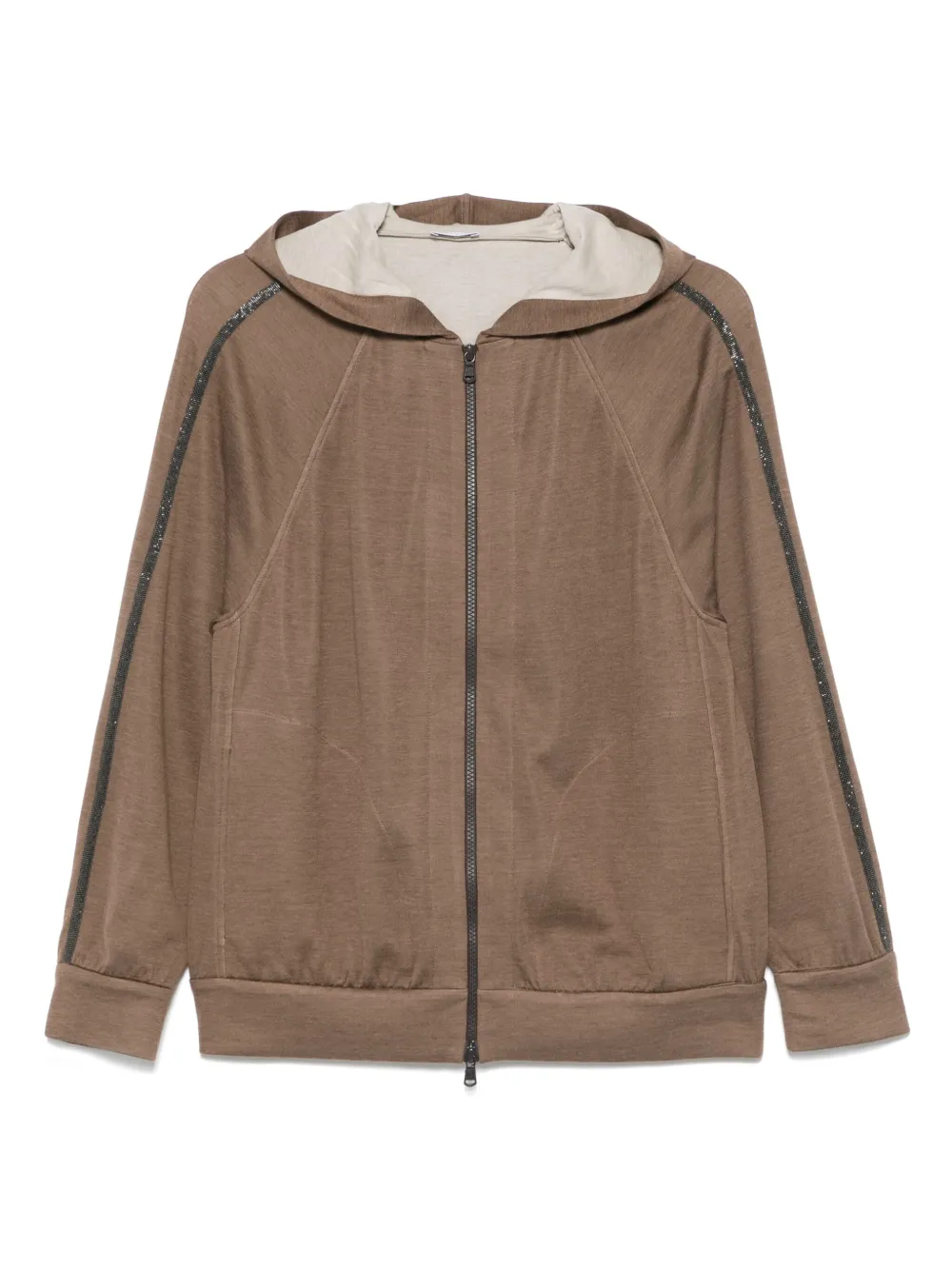 Brunello Cucinelli Monili-detail hoodie | Brown | Image 1