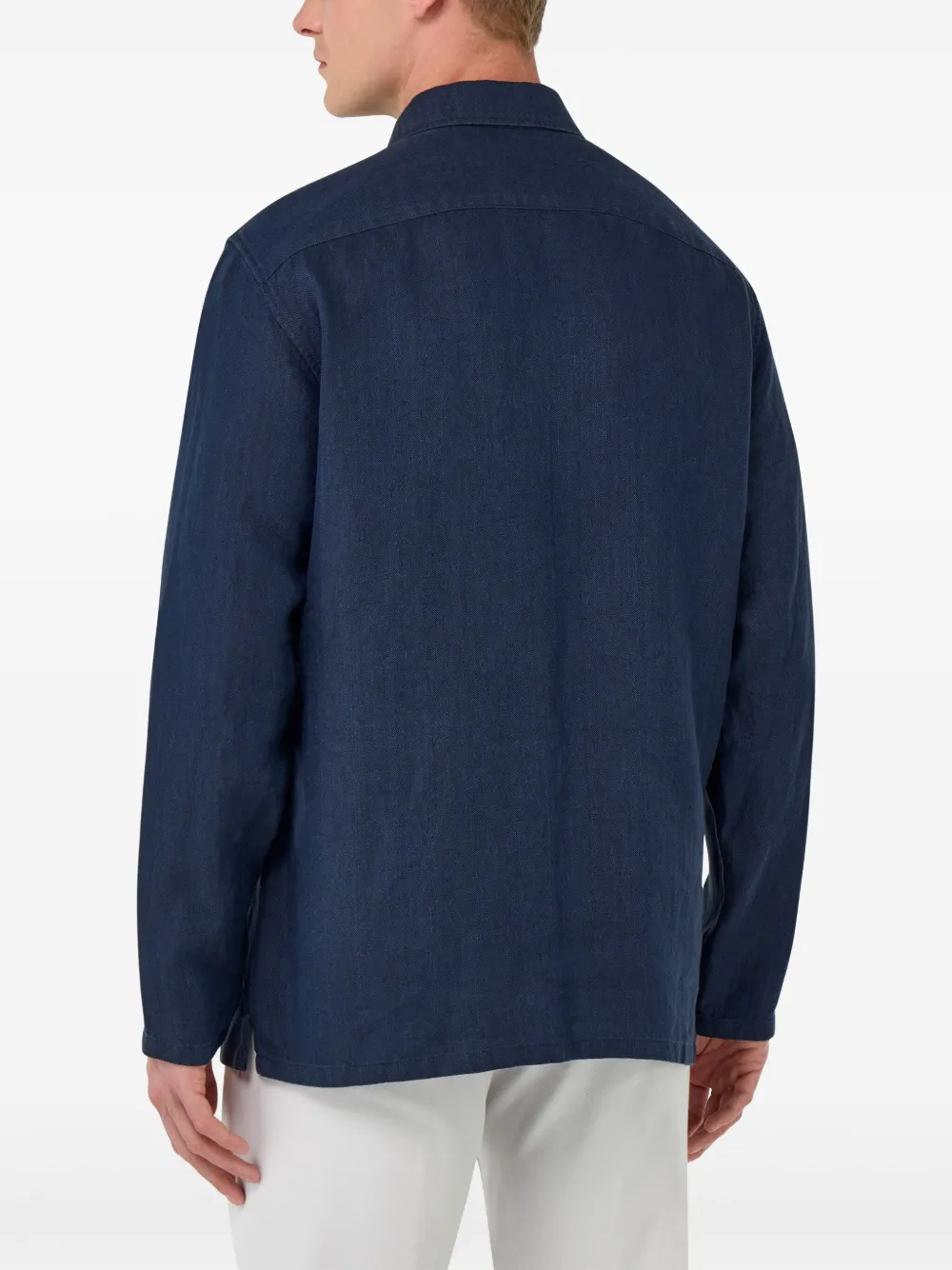 Boggi Milano Linnen shirtjack Blauw