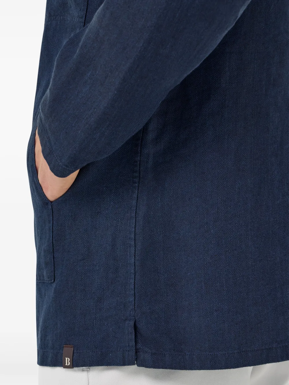 Boggi Milano Linnen shirtjack Blauw
