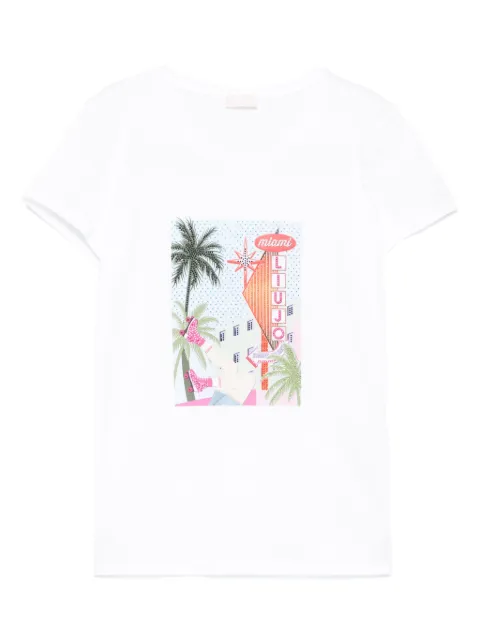 LIU JO playera con detalles de strass
