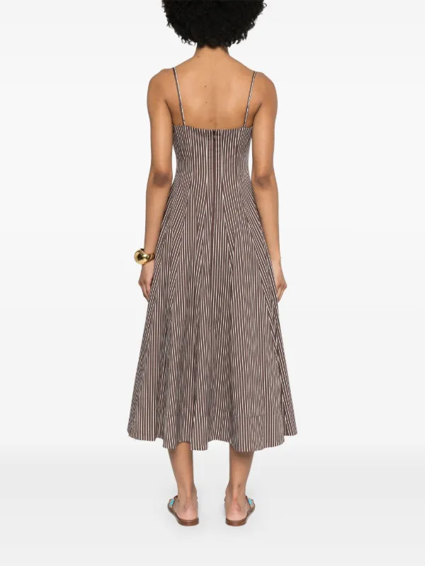 staud wylie striped midi dress STAUD Wylie Dress