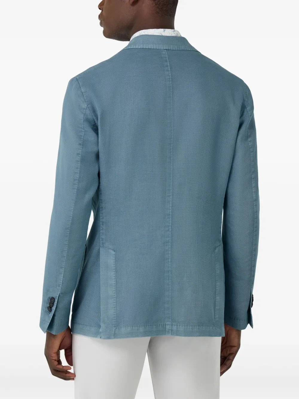 Boggi Milano Blazer met textuur Blauw