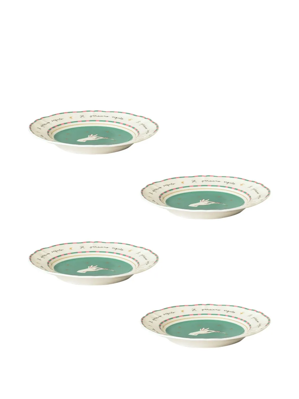 Bitossi Home Hand-motif fruit plates (set of four) | Tableware | Image 2