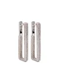 SHAY 18K white gold Deco Link diamond earrings - Silver