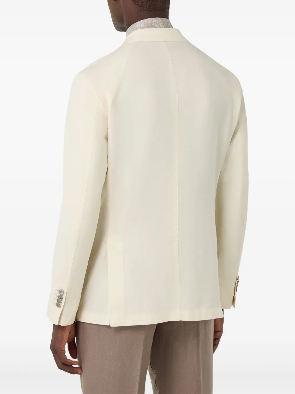 Boggi Milano Blazer met enkele rij knopen Beige