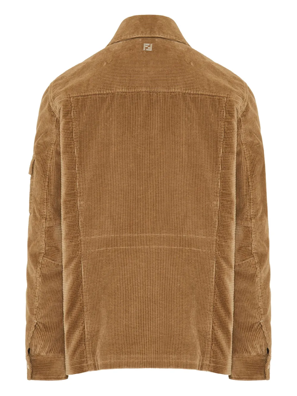 Fendi Corduroy Flap-pocket Shirt Jacket In Brown