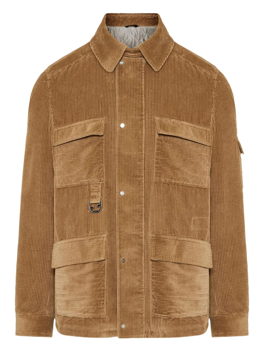 Fendi Corduroy Flap-pocket Shirt Jacket In Brown