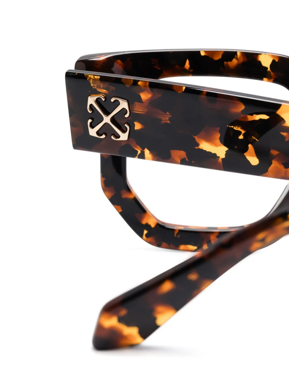 Off-White Eyewear Bril met Arrows-patroon Bruin