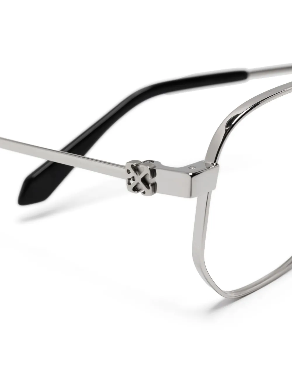 Shop Off-white Eyewear Pilot-frame Glasses In Silver
