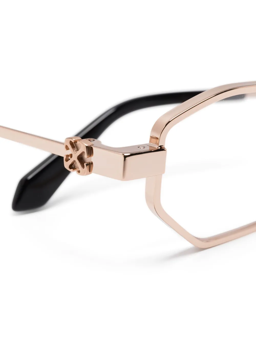Off-white Eyewear Geometric-frame Glasses In Gold