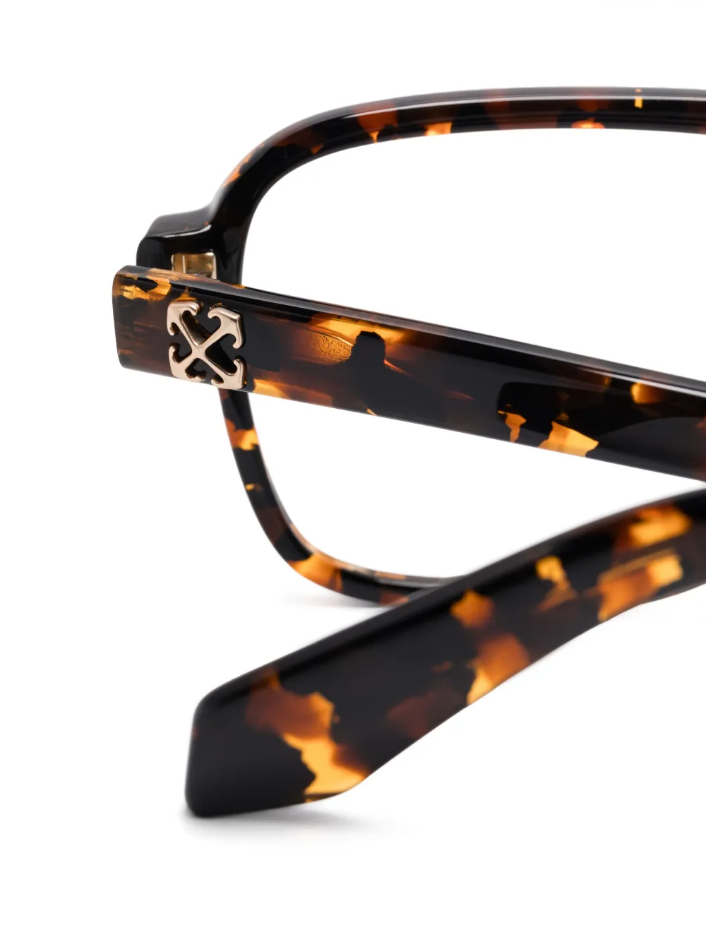 Off-White Eyewear Bril met Arrows-patroon Bruin