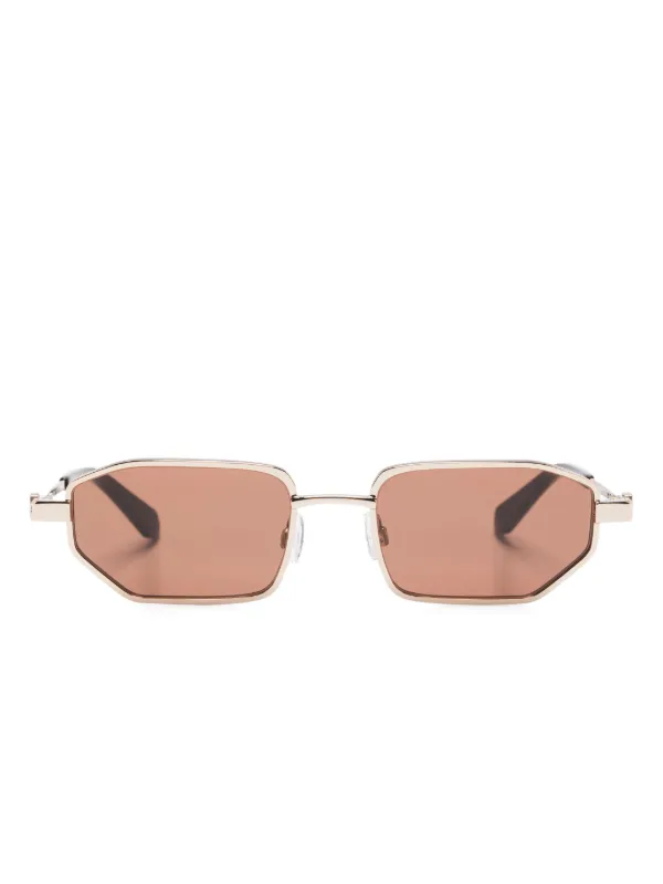 Off-White Eyewear アローモチーフ サングラス | ゴールドトーン