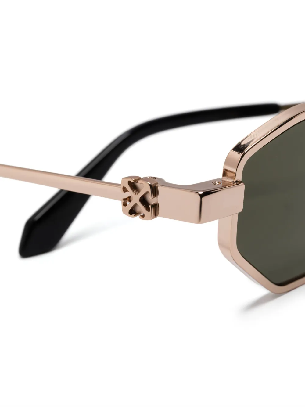Off-white Eyewear Rectangle-frame Sunglasses In Gold