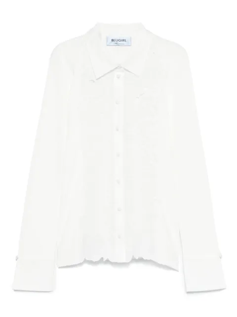 Blugirl camisa con bordado floral