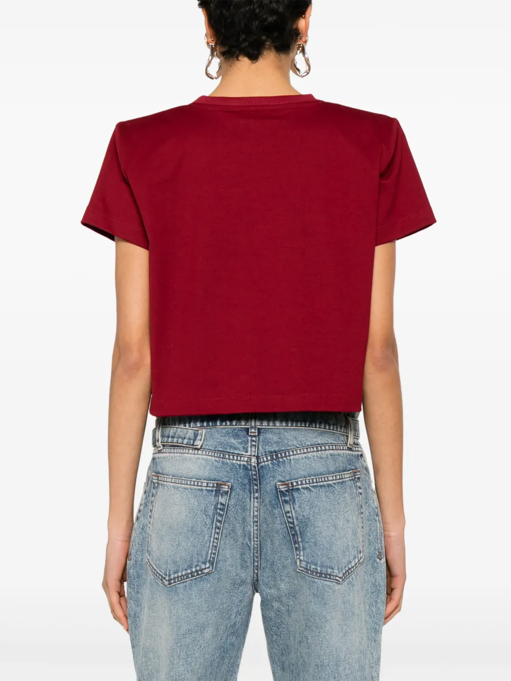 Magda Butrym T-shirt met gehaakte bh Rood