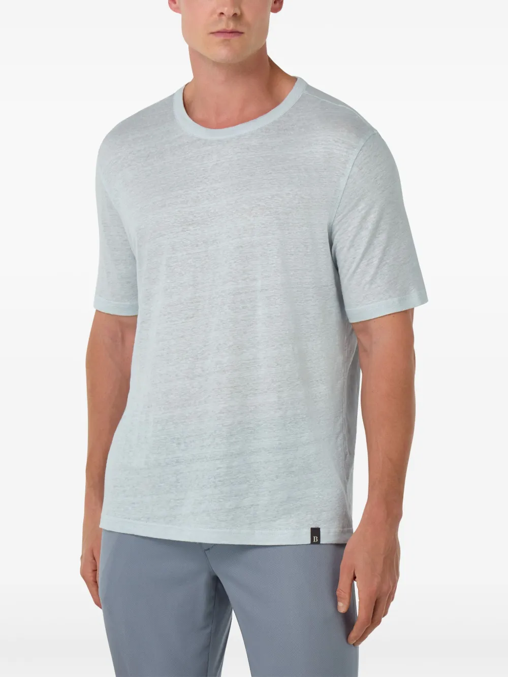 Boggi Milano T-shirt met gemêleerd-effect Blauw