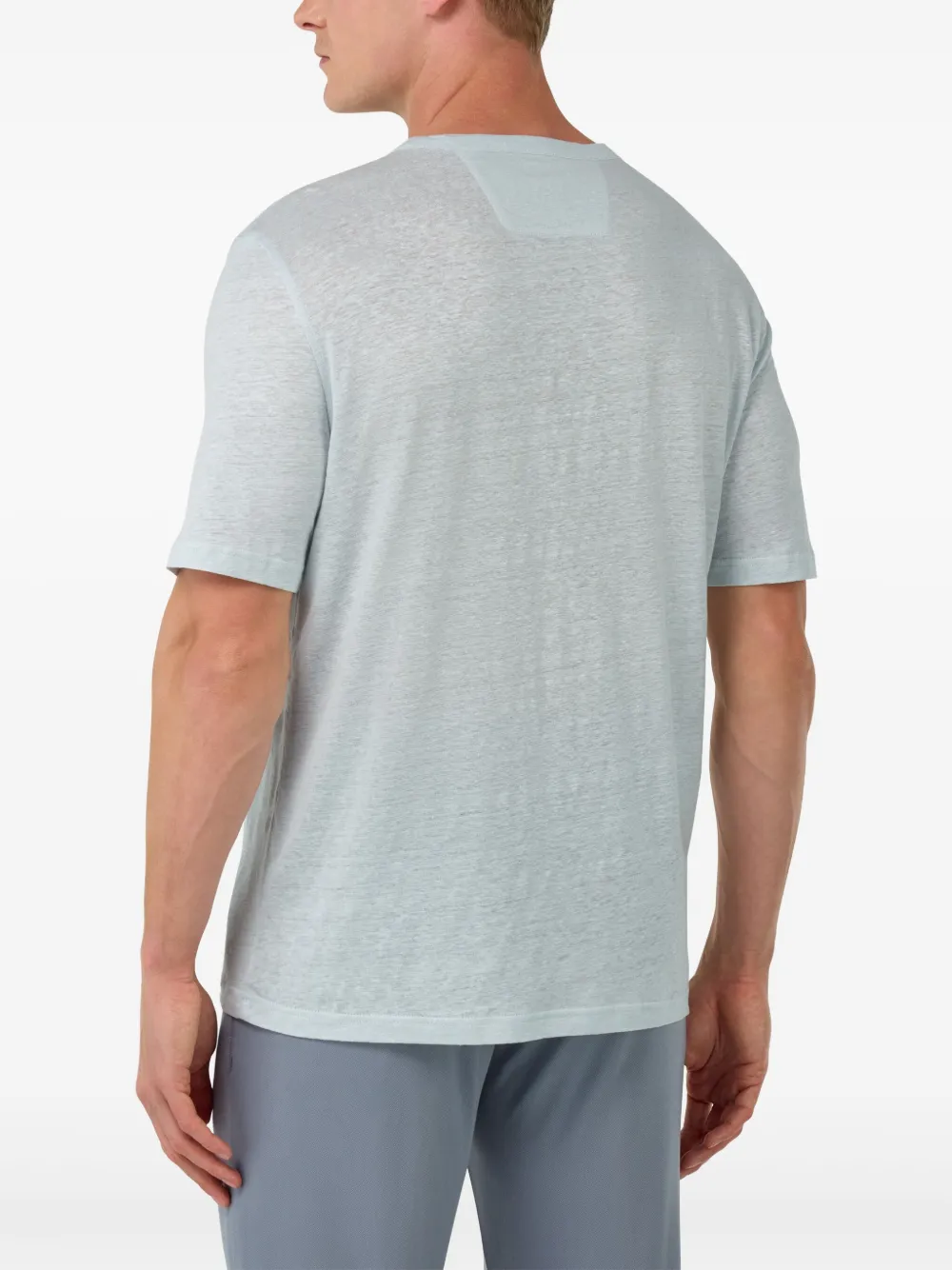 Boggi Milano T-shirt met gemêleerd-effect Blauw