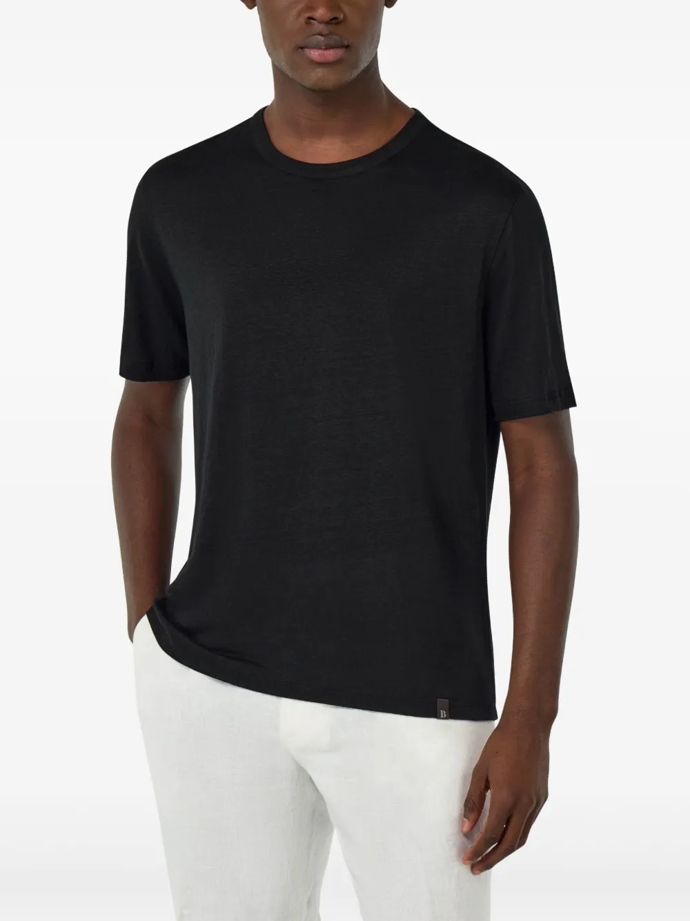 Boggi Milano T-shirt met korte mouwen Zwart