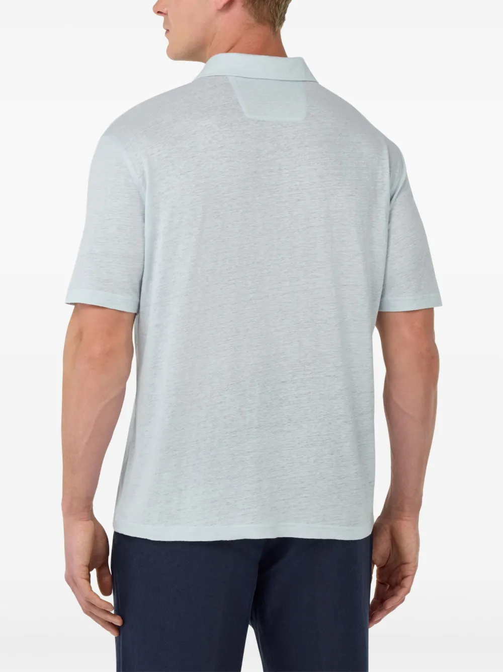 Boggi Milano Poloshirt met gemêleerd effect Blauw