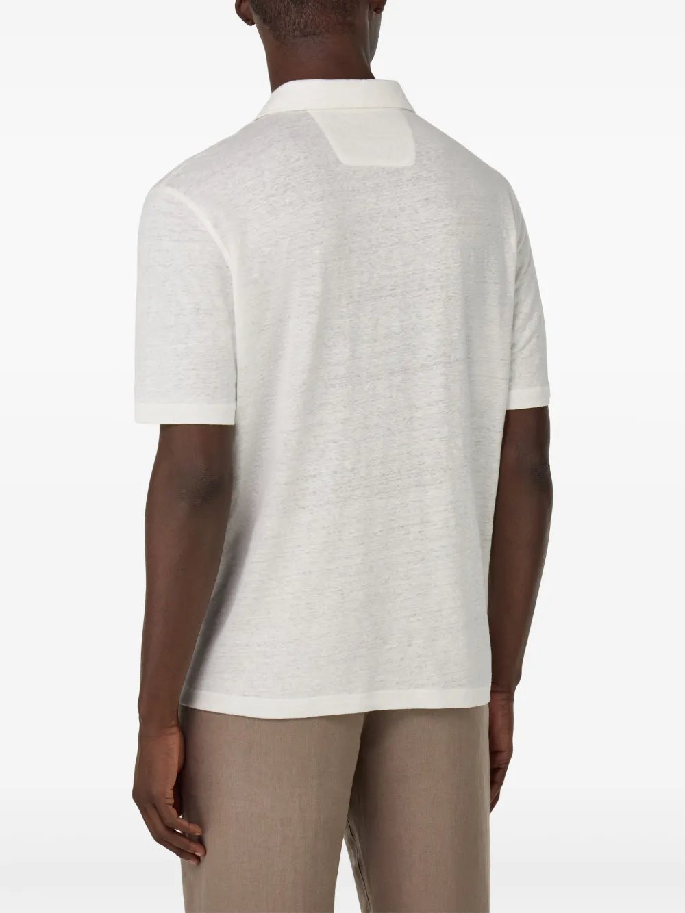 Boggi Milano Poloshirt met gemêleerd effect Wit