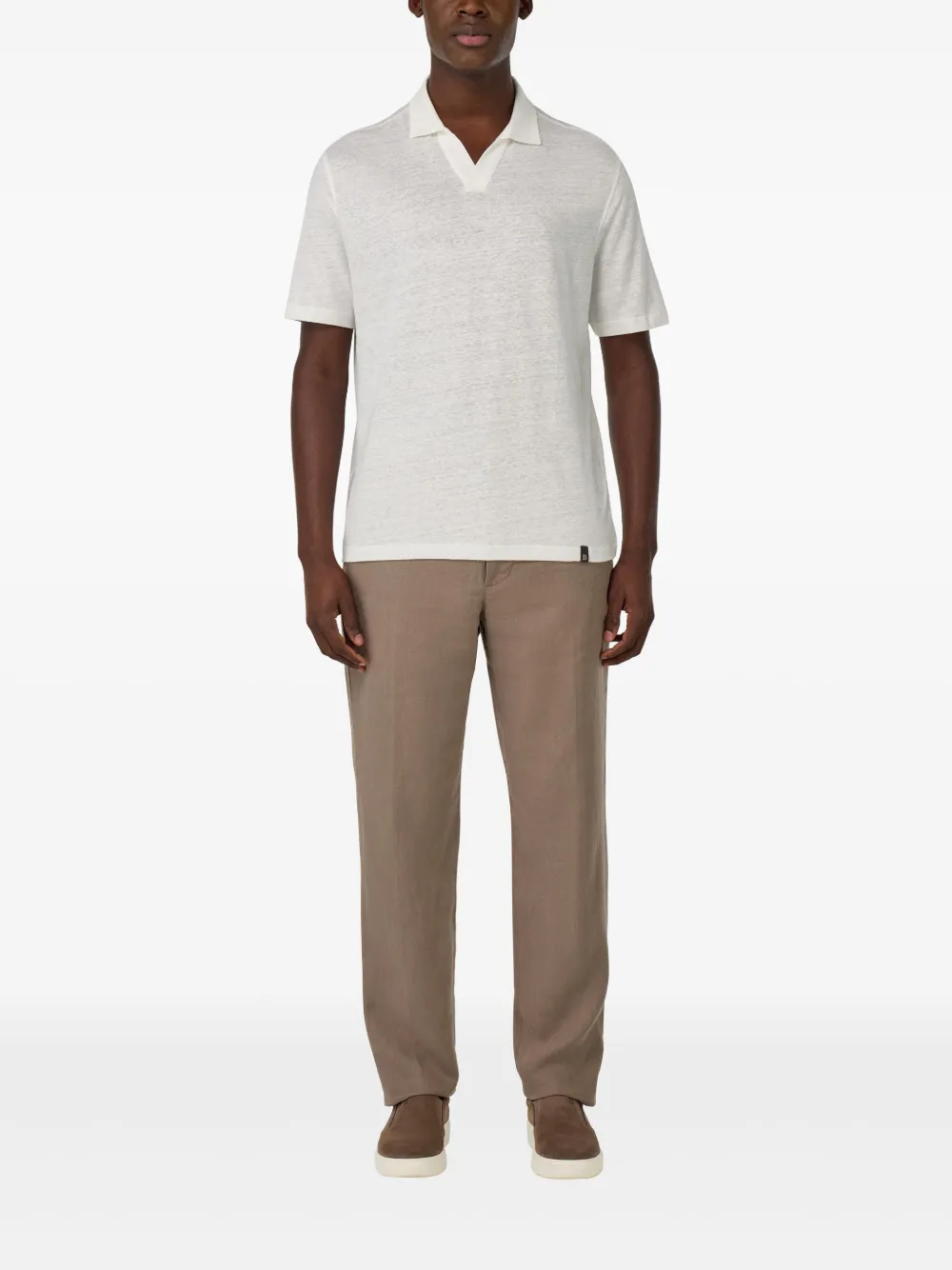 boggimilano Boggi Milano Poloshirt met gemêleerd effect - Wit