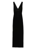 Elisabetta Franchi open-knit maxi dress - Black