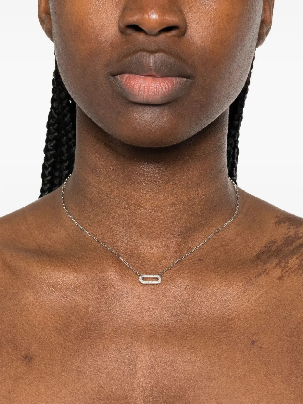 SHAY 18K White Gold Pendant Diamond Necklace in Silver, view 2